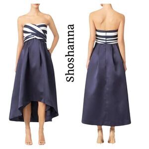 SHOSHANNA Colorblock White/Navy Dawn Dress Sz 6 EUC